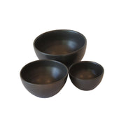 Round Bush Tucker Nesting Bowls Set of 3 - Charcoal