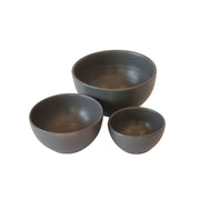 Round Bush Tucker Nesting Bowls Set Of 3 - Grey