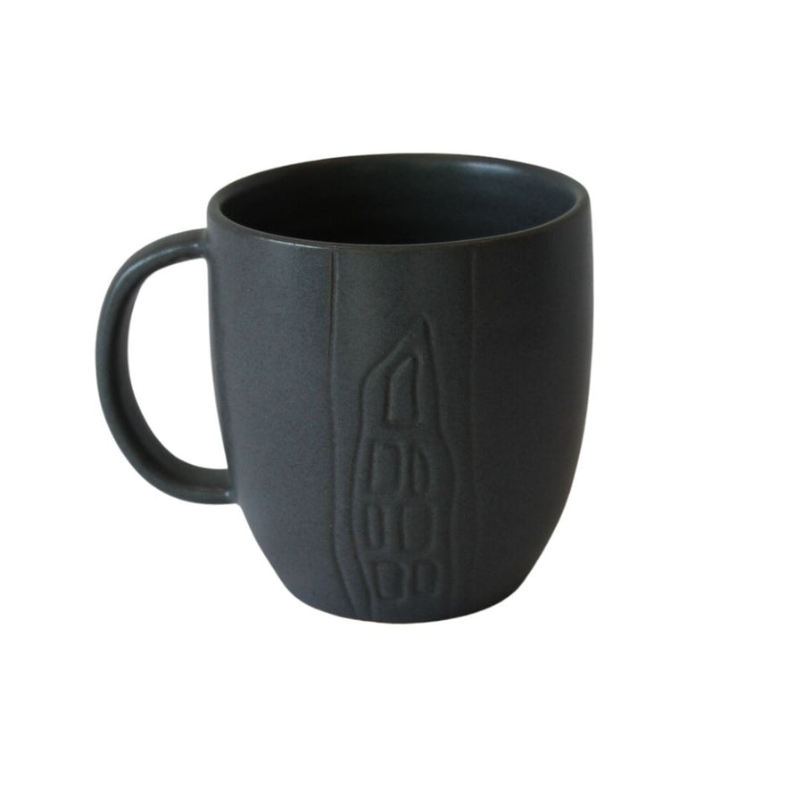 Rounded Mug with Scar Tree Symbol - Grey