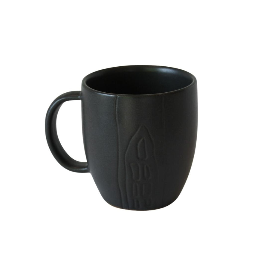 Rounded Mug with Scar Tree Symbol - Charcoal